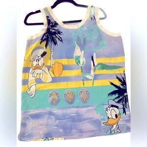 Italy Vintage 90s 🇮🇹Donald Duck tank top Silk Blend by Iceberg